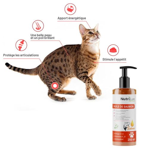 Nutrilux HUILE DE SAUMON 250ML POUR CHAT