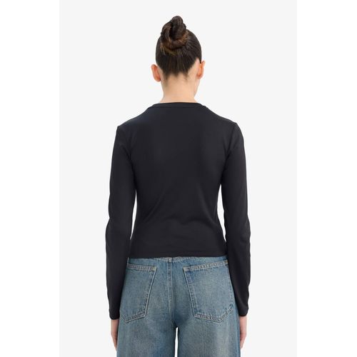 product_image_name-Defacto-تيشيرت كم طويل سليم فيت برقبة مستديرة-5