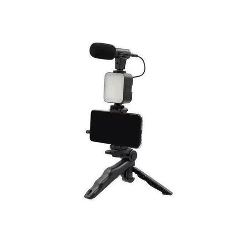 product_image_name-Generic-Kit Vidéo Mobile Complet – Microphone + Éclairage LED & Support pour Vlog/Tournage-4