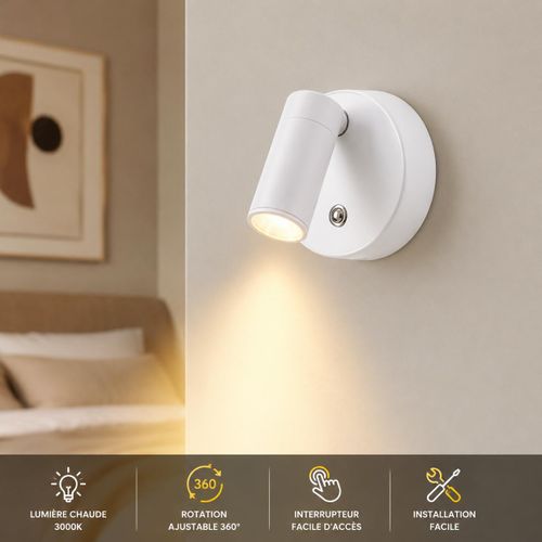 Generic Lampe Murale LED Design Moderne pour Éclairage Intérieur Multi-Couleur - image 4
