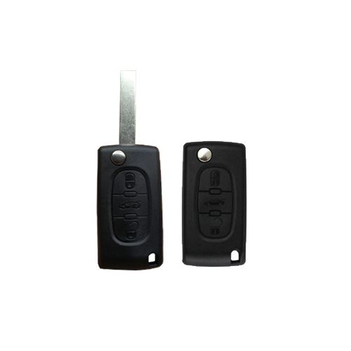 Generic Coque de clé de voiture 3 boutons pour Peugeot et Citroen, clé  rabattable, pour modèle 206 307 ,et C2 C3  à prix pas cher