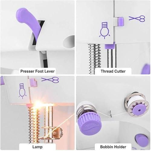product_image_name-Generic-Mini Machine à Coudre Électrique Portable et Domestique – 2 Vitesses, Double Fil, Multifonction, Compacte, Légère – Avec Pédale, Enfileur, Coupe-Fil, Veilleuse LED – Pour Débutants, Maison, Voyage, Couture Express ou Réparations Rapides-6