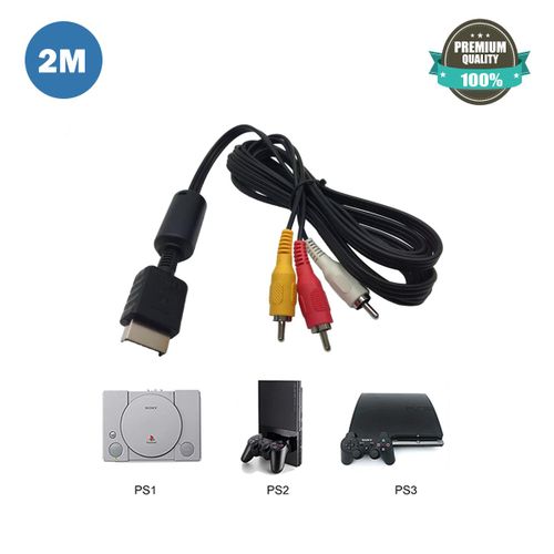 product_image_name-Generic-كابل AV أصلي لأجهزة بلاي ستيشن PS1/PS2/PS3، بطول مترين، مزود بثلاثة موصلات RCA-1