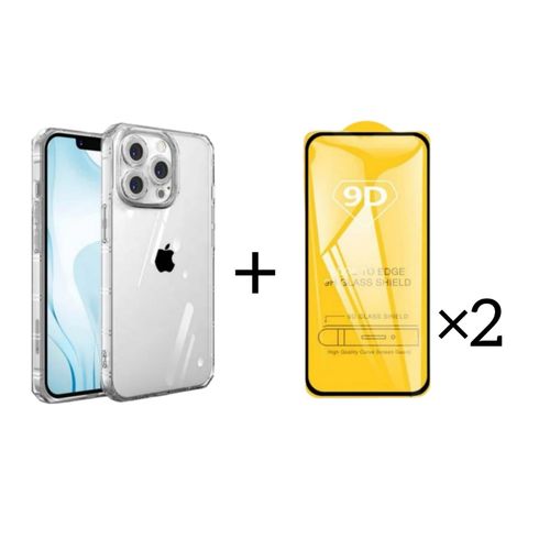 product_image_name-Generic-PACK Coque pochette air bags transparente pour Iphone 13 PRO + 2 verre trempé 9D-1