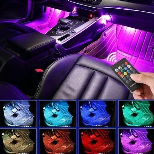 Lumière intérieure de voiture, bande led de musique multicolore