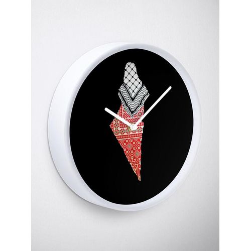 product_image_name-Generic-Embroidery Palestinian Map Wall Clock Decoration For House & Rooms-1
