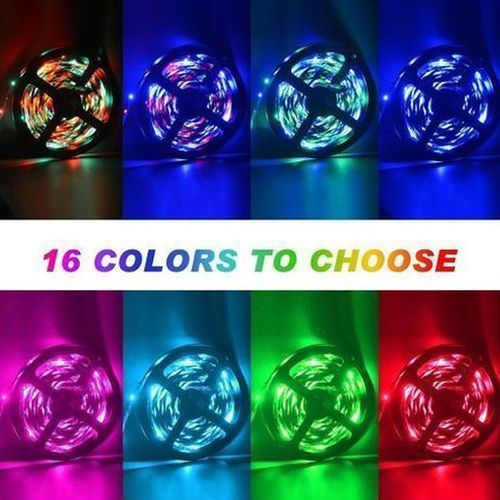 Led Strip light 5050 RGB 5m flexible étanche avec télécommande 16 couleurs  à prix pas cher