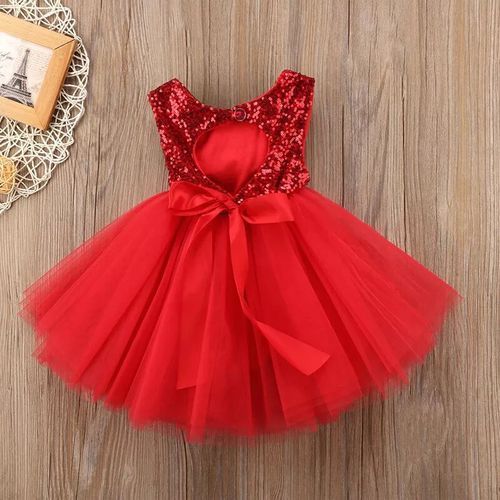 hibobi Robe soiree anniversaire en tulle paillete pour fille Couleur rouge a prix pas cher Jumia Maroc