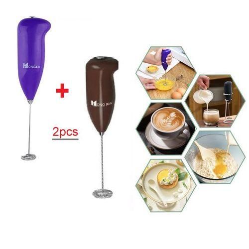 product_image_name-Generic-Set 2pcs Batteur Électrique pour Café et Œufs + 6pcs Couvercles Alimentaires Sains-5