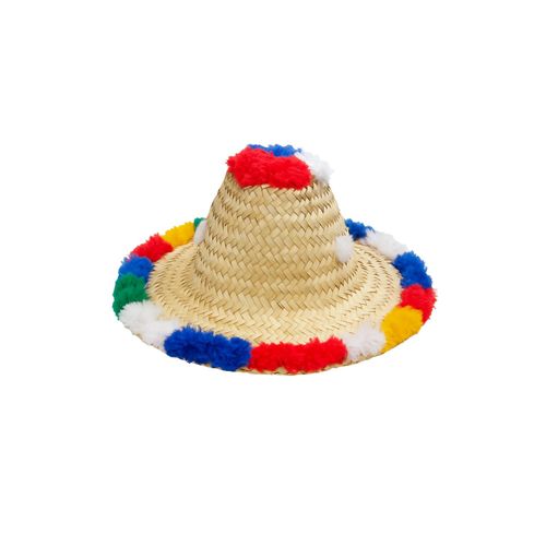 product_image_name-Artisans Card-شاشية قبعة مغربية تقليدية من القش مع كرات عضوية ملونة - مصنوعة يدويًا-1