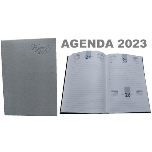 imprimerie moderne Agenda Journalier Gris 2023 Bureau,Maison,Élégant,Papier  Blanc,Ruban marque-page à prix pas cher