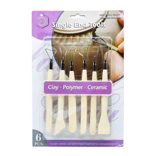 product_image_name-Keep Smiling-Single End Tools Wood Carving  Set for Clay-Polymer-Ceramic-3