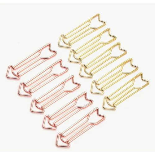 product_image_name-Generic-Lot de 10 Marque-pages en Forme de Flèche – Métal Doré & Rose Doré-3