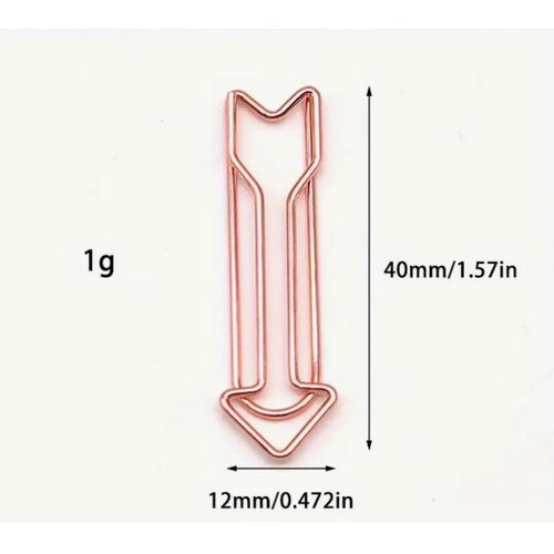 product_image_name-Generic-Lot de 10 Marque-pages en Forme de Flèche – Métal Doré & Rose Doré-4