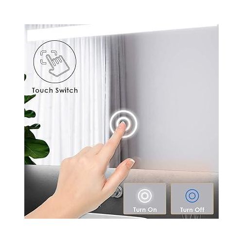product_image_name-Generic-مرآة حمام LED 60×80 سم – تحكم باللمس، إضاءة عالية الجودة-4