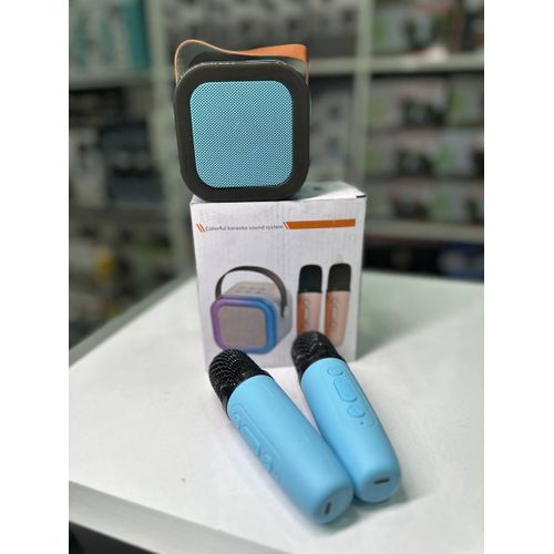 product_image_name-Generic-مكبر صوت بلوتوث K12 محمول للمنزل، نظام صوتي لاسلكي صغير مع ميكروفون، كاريوكي لطيف، أغنية K، جهاز غناء عائلي.-2