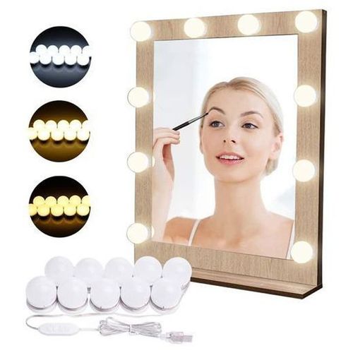 Generic 10 Lampes Led Miroir Maquillage Hollywood à prix pas cher