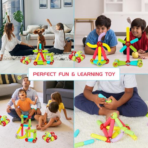 product_image_name-Generic-36 blocs de Construction magnétiques pour enfants, jouets empilables 3D de Construction STEM, bâtonnet magnétique-5