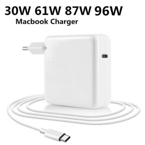 Chargeur apple USB-C 61 W Blanc Macbook Air compatible