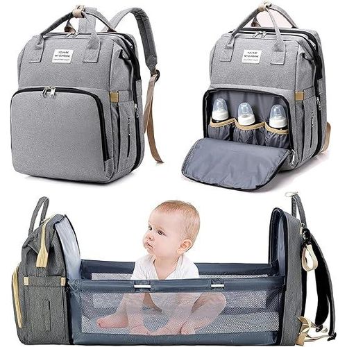 Generic Sac a langer multifonctionnel Grand sac a couches 3 en 1 pour bebe sac a dos a langer avec couffin lit bebe de voyage a prix pas cher Jumia Maroc