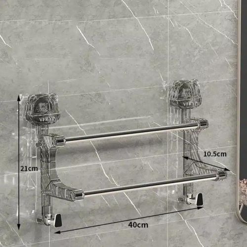 product_image_name-Generic-Porte-serviettes mural multifonction en plastique renforcé avec barres métalliques-1