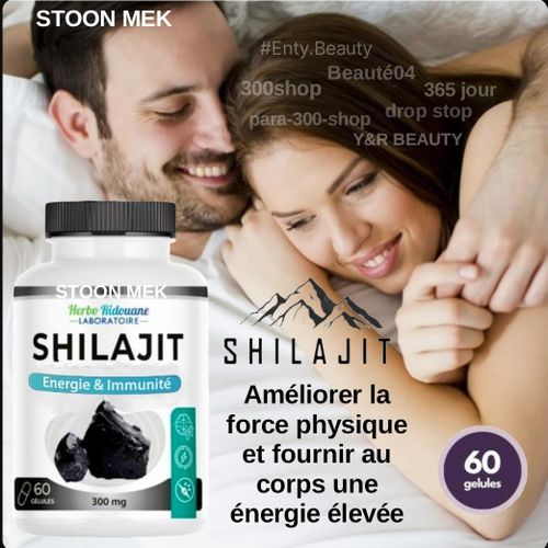 product_image_name-Herbo Ridouane-كبسولات شيلاجيت - مكمل هيمالايا مع حمض الفولفيك - 300 ملغ لكل حصة للقوة والطاقة والمناعة، دفعة طاقة يومية 60 كبسولة-1