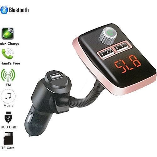 Bluetooth Voiture, Transmetteur FM Bluetooth 5.0 Adaptateur Radio Lecteur  de Musique MP3 sans Fil, Appels Mains