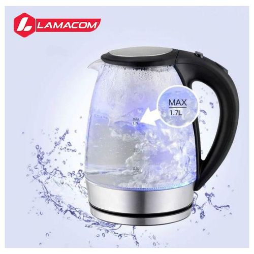 product_image_name-Lamacom-غلاية كهربائية زجاجية سعة 1.7 لتر، غلاية كهربائية بقوة 2000 واط، إضاءة LED زرقاء-2