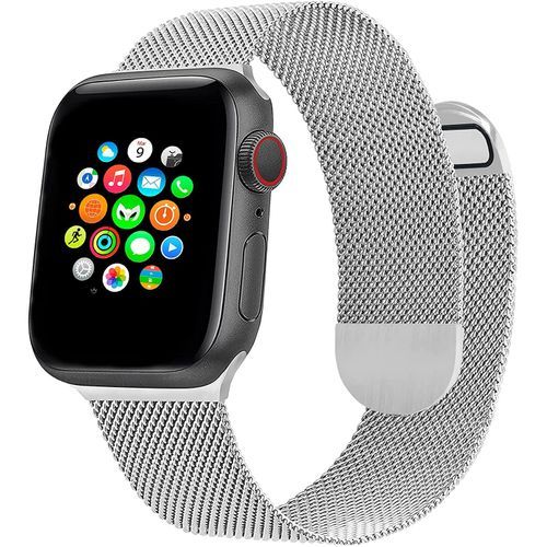 product_image_name-Generic-Bracelet Magnétique Gris Boucle Milanaise pour apple watch en Metal Acier inoxydable de LUXE - 42mm-4