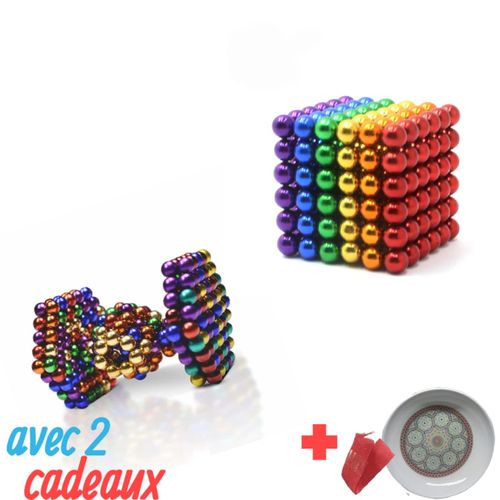 Generic ULTRACUBE 3 mm classique 216 billes Boules Magnétiques Cube Fidget  Gadget à prix pas cher