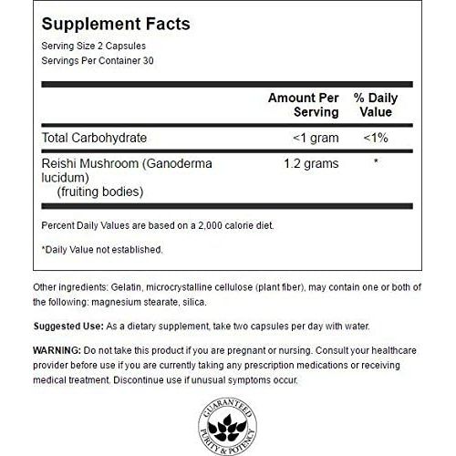 product_image_name-Swanson-Swanson, Reishi Mushroom, 600 mg, 60 Capsules, Champignon Reishi 600 mg-2