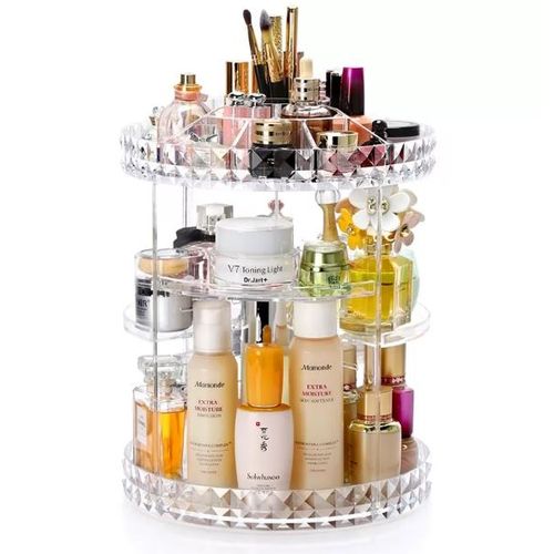 Autres rangements，Rangement Pinceaux Maquillage, 360 Rotative Porte -  Brosse de Maquillage, 5 Compartiments pour Maquillage Parfum