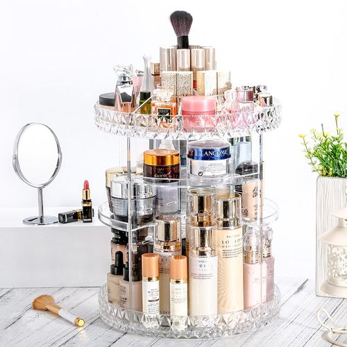 Autres rangements，Rangement Pinceaux Maquillage, 360 Rotative Porte -  Brosse de Maquillage, 5 Compartiments pour Maquillage Parfum