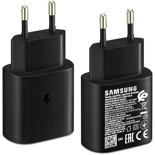 Chargeur Samsung ultra rapide 25W USB-C - Avec câble C-à-C (EP