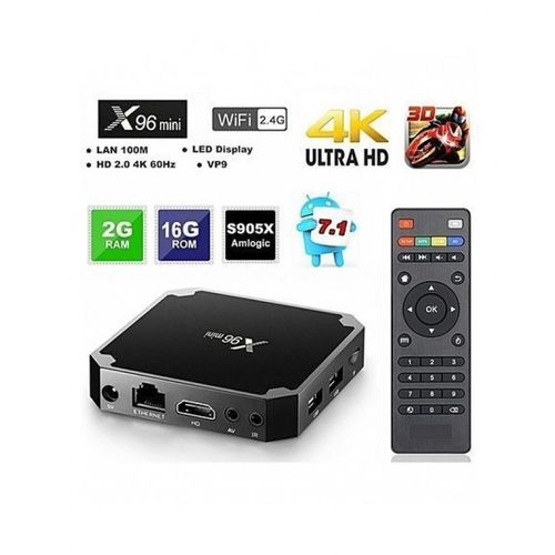 X96 TVBOX X96 Mini Android TV Box mini 4K 2/16GB RAM/ ROM 7.1 + 12mois abonnement