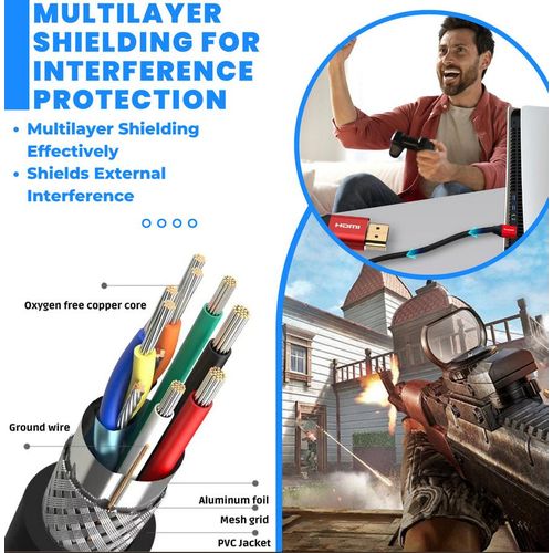 product_image_name-Generic-Câble HDMI 4K Haute Vitesse HDTV 2.0v pour Projecteur, Ordinateur et Télévision 10 M-4