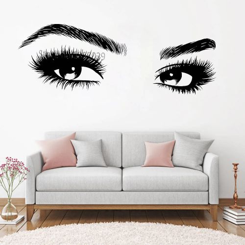 product_image_name-Generic-New Arrivals Big Eye Eyelashes Wall Stickers Beautiful-1
