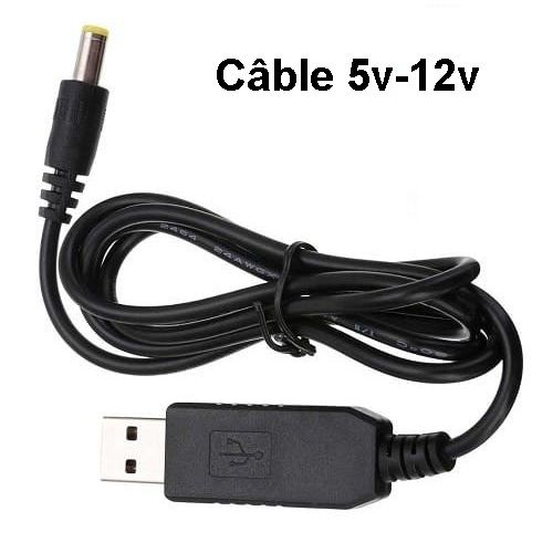 Generic Câble 5V vers 12V // USB BOOST CABLE to DC Convertisseur