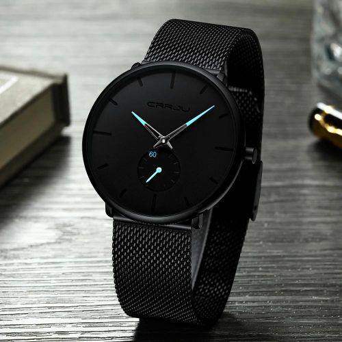 product_image_name-Crrju- montre homme Montre à quartz pour hommes, accessoire de sport à la mode, marque supérieure de luxe, style décontracté, fine, filet en acier, étanche-4