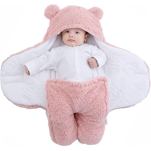 Couverture enveloppante en laine / Couverture à capuche pour bébé