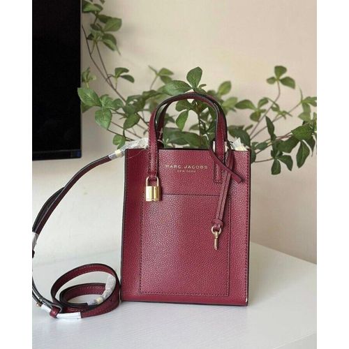 Marc Jacobs Sac a bandouliere extra Mini Grind Coated Leather Rouge Pomegranate