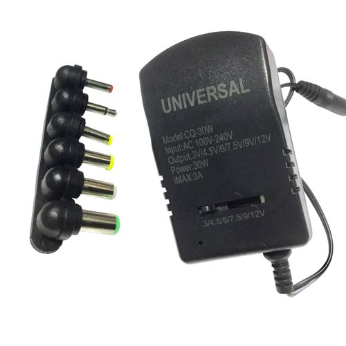 Generic Adaptateur Secteur Universel 3A/30W (3V,4.5V,6V.7.5V,9V,12V) à prix  pas cher