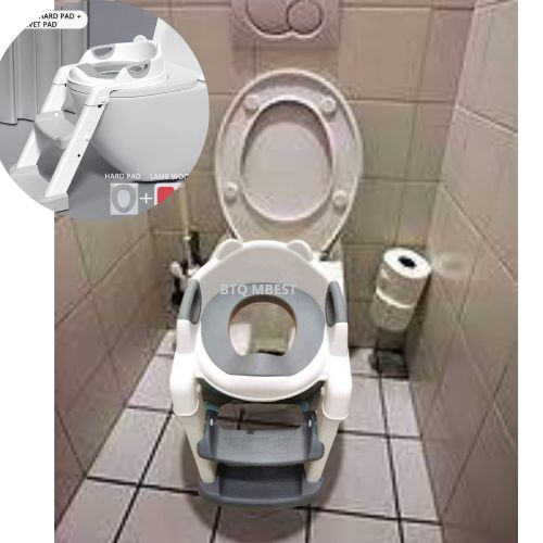 Réducteur de Toilette pour Enfant avec Escabeau Pliable et