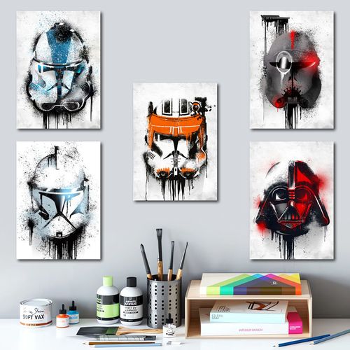 product_image_name-Generic-Star Wars Helmets Graffiti Style2, 12 Poster A5-3