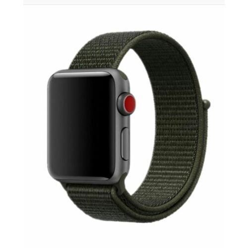 product_image_name-Generic-BRACELET 42-44 MM COMPATIBLE AVEC APPLE WATCH NYLON FERMETURE SCRATCH Vert Militaire-1