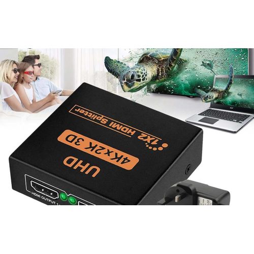 General HDMI Répartiteur 1x2 HDMI Splitter 1 entrée 2 sorties Amplificateur Distributeur 2 voies HDMI Ver 1.4 Soutien 3D HDCP - HDMI COMMUTATEUR 2 PORTS 1X2 - 1 SOURCE HDMI VERS 2 ECRANS/FULL HD 1080P/SOUTIEN 3D. HDMI séparateur