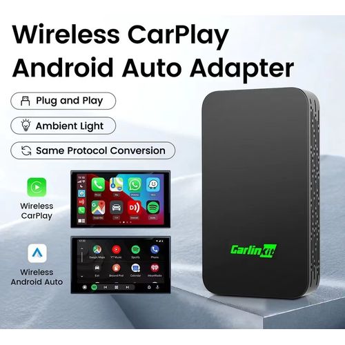Adaptateur Carplay sans fil 3 en 1, sans fil pour Android Auto avec /  Dongle de voiture sans fil pour voitures Carplay