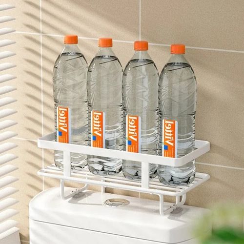 product_image_name-Generic-رف جداري للمرحاض من طبقتين خالٍ من اللكم,منظم فاخر-5