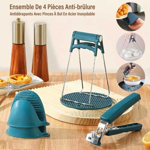 Generic Ensemble de 4 Pièces Pinces de cuisine préhension attrape