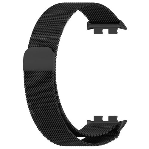 product_image_name-Generic-Bracelet à boucle magnétique Noir pour Huawei Band 10 en acier inoxydable-2
